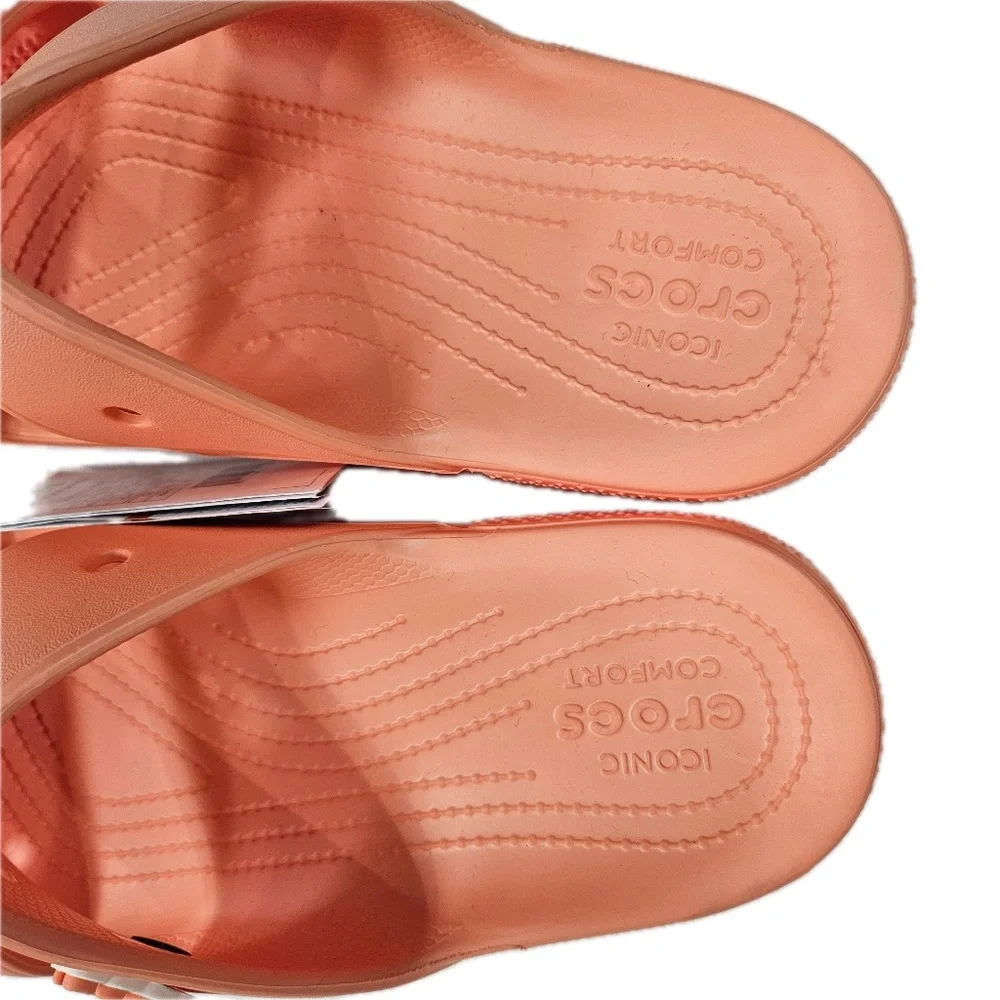 Crocs Classic Sandal Shoes Mens Size 9 Womens 11 Coral Two‎ Strap Slide Comfort